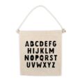 Alphabet Black Canvas Hang Sign_0