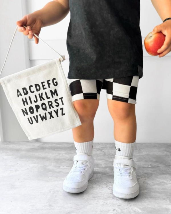 Alphabet Black Canvas Hang Sign_1