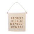 Alphabet Brown Canvas Hang Sign_0