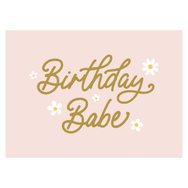 Birthday Babe Banner Daisies_0