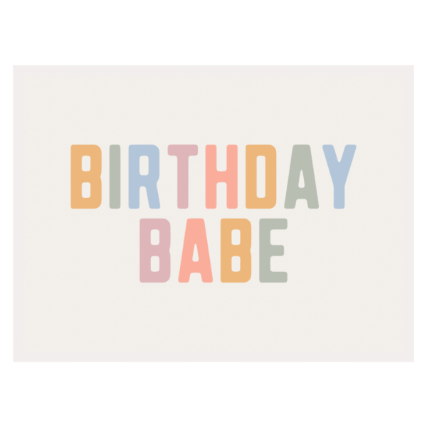 Birthday Babe Banner Pastel_0