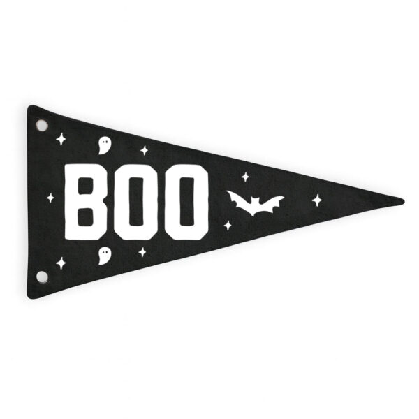 Boo Halloween Canvas Pennant Flag_0