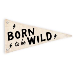 Born To Be Wild Canvas Pennant Flag