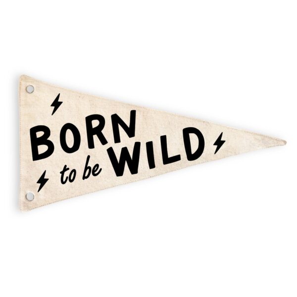 Born To Be Wild Canvas Pennant Flag_0