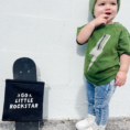 Go Little Rockstar Black Canvas Hang Sign_1