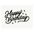Happy Birthday Banner BW Classic_0