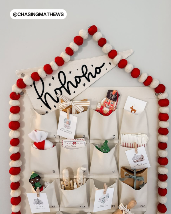 Ho Ho Ho Christmas Canvas Pennant Flag_1