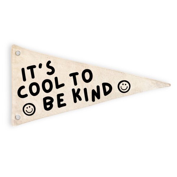 Its Cool To Be Kind Canvas Pennant Flag_0