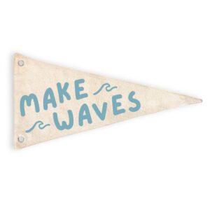 Make Waves Canvas Pennant Flag