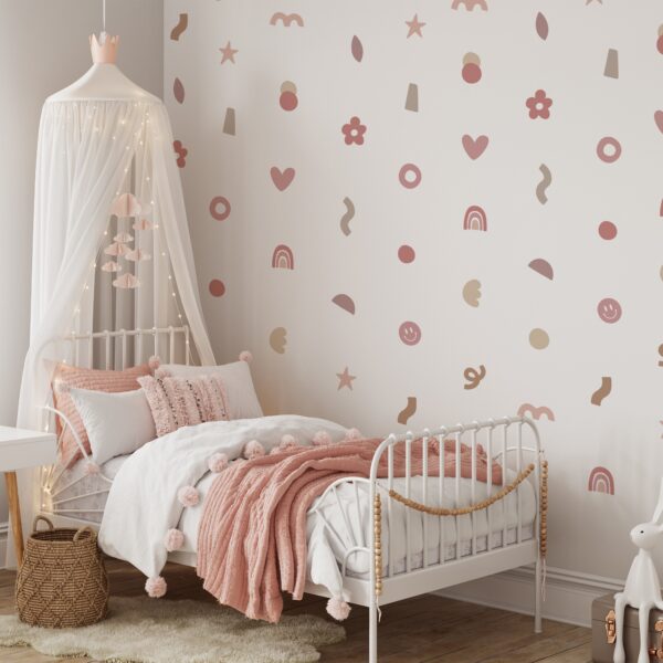 Peel Stick Fabric Wall Stickers - Abstract Shapes_1
