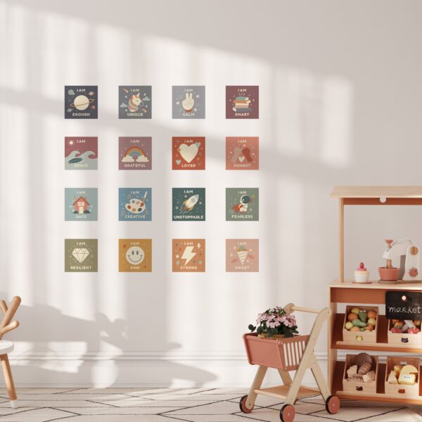 Peel Stick Fabric Wall Stickers - Affirmation Squ_1 Peel Stick Fabric Wall Stickers - Affirmation Squ_1