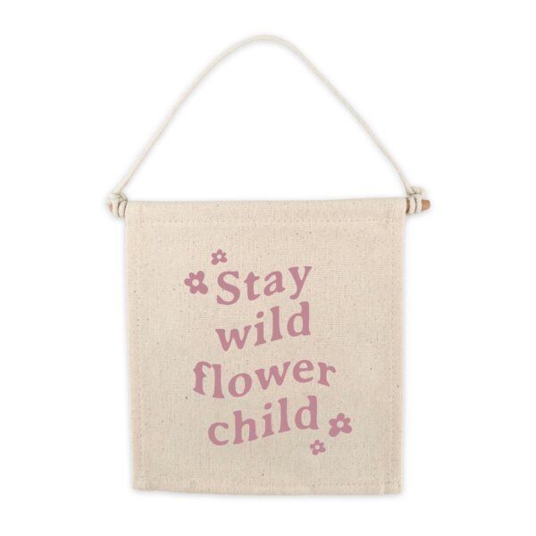 Stay Wild Flower Child Canvas Hang Sign_0