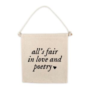 TS All's Fair In Love and Poetry Swiftie Canvas Hang Sign
