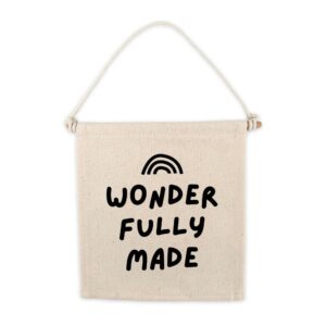 Wonderfully Made Canvas Hang Sign