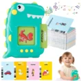 Green Dinosaur Talking Flash Cards Educational Toy