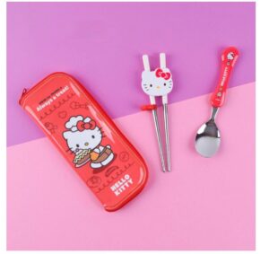 Hello Kitty Utensils with Red carrying case