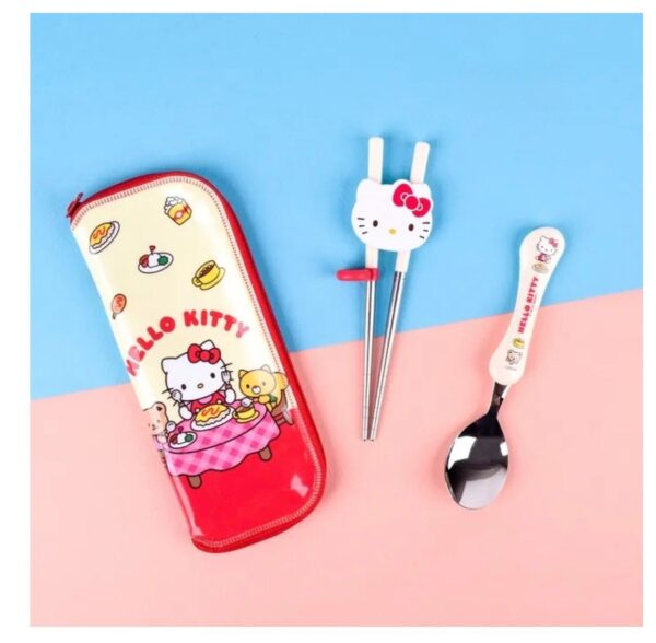 Hello Kitty Utensils with Whitw carrying case