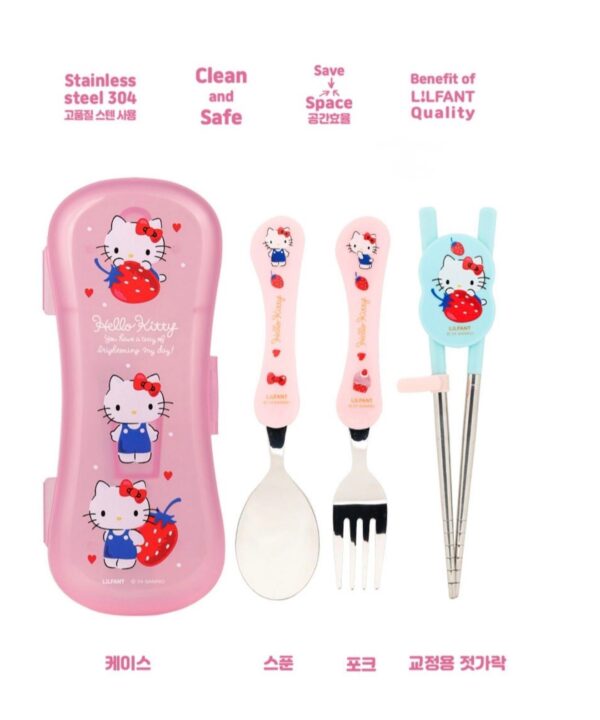 Hello Kitty learning utensil set
