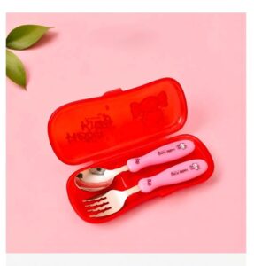 Lilfant Hello Kitty Spoon & Fork Set with Portable Case