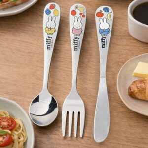 LILFANT Miffy All-Stainless Steel 3-Piece Set Spoon Fork Knife