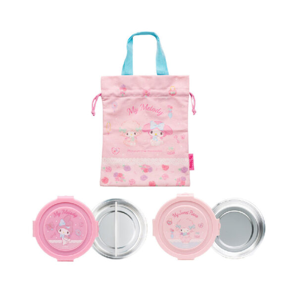 Lilpang Sanrio My Melody stainless steel lunch box and pouch set Lilpang Sanrio My Melody stainless steel lunch box and pouch set