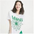 MARDI MERCREDI T Shirt Flower Mardi - White Green 0