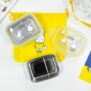 Miffy Children's Stainless Steel Square Double-Layer Tote Bag Bento Set, 1 piece, Yellow