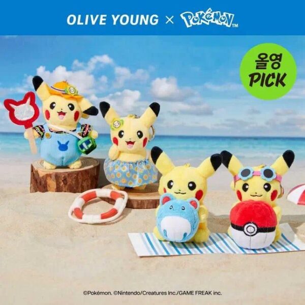 Olive Young Pokémon Edition Plush Doll Keyrings0