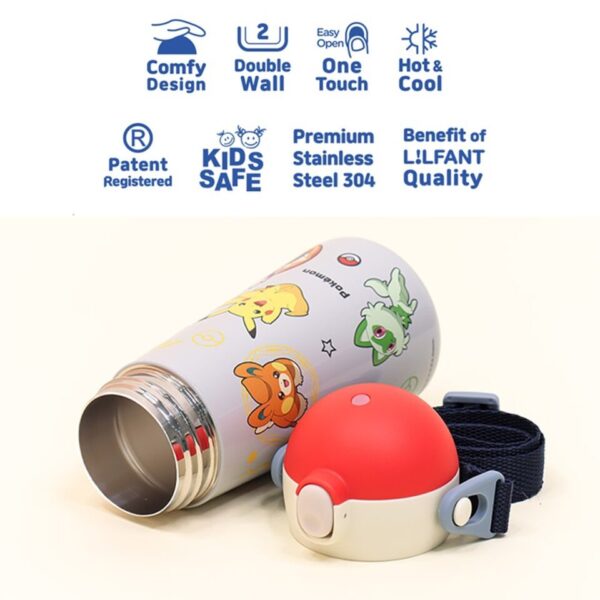 Pokemon One Touch Double Stainless Steel Insulated Water Bottle 460ml2