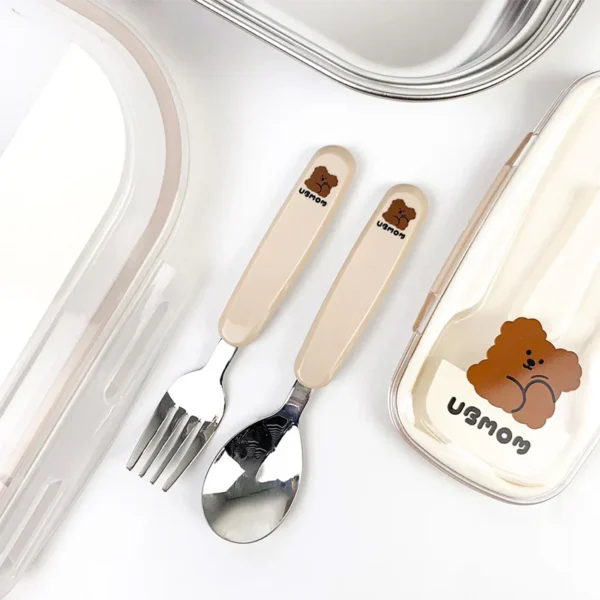 UBMOM Choco Mong Stainless Steel Spoon & Fork Set With Case3 UBMOM Choco Mong Stainless Steel Spoon & Fork Set With Case3