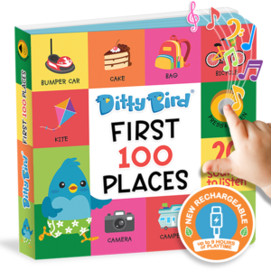 Ditty Bird - 100 Places Sound Book - USB-C Rechargeable