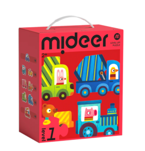 Mideer - Level Up! Puzzles with Storage Bag - Level 1: Animals and Vehicles 2P-6P