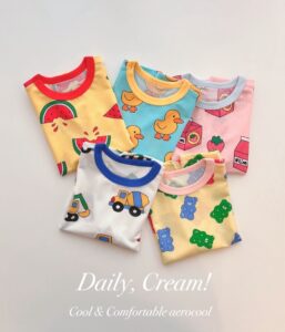 Daily Cream cool and comfortable baby clothes set
