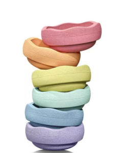 Stepping Stones (Round Pastel) - Sensory and Gross Motor Development for Kids