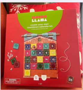Count down calendar sewing kit