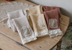 Puella Flo Ribbed Lace-Hem Leggings
