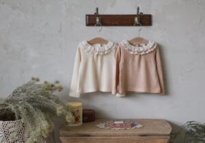 Puella Flo Two-Tone Lace Collar Top