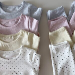 HERE I AM High Waisted Polka Dot Lounge Set