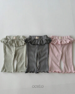 AOSTA Plaid Skirt-Style Long Pants