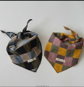 AOSTA Colour Block Plaid Bandana