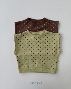 AOSTA Colour Block Polka Dot Vest