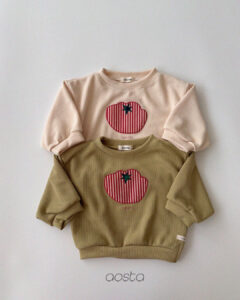 AOSTA Vertical Striped Tomato Long Sleeve