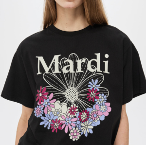 Mardi Mercredi TSHIRT FLOWERMARDI JARDIN VVD_BLACK IVORY