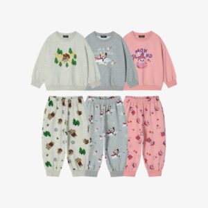ROTOTOBEBE Cartoon Print Pants Set