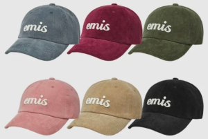 EMIS Applique Corduroy Ball Cap colour options