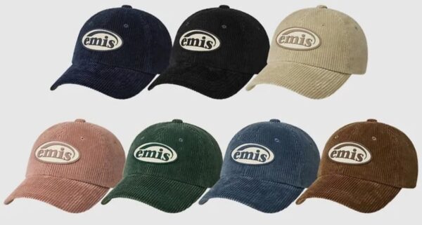 EMIS Rubber Patch Corduroy Ball Cap colour options
