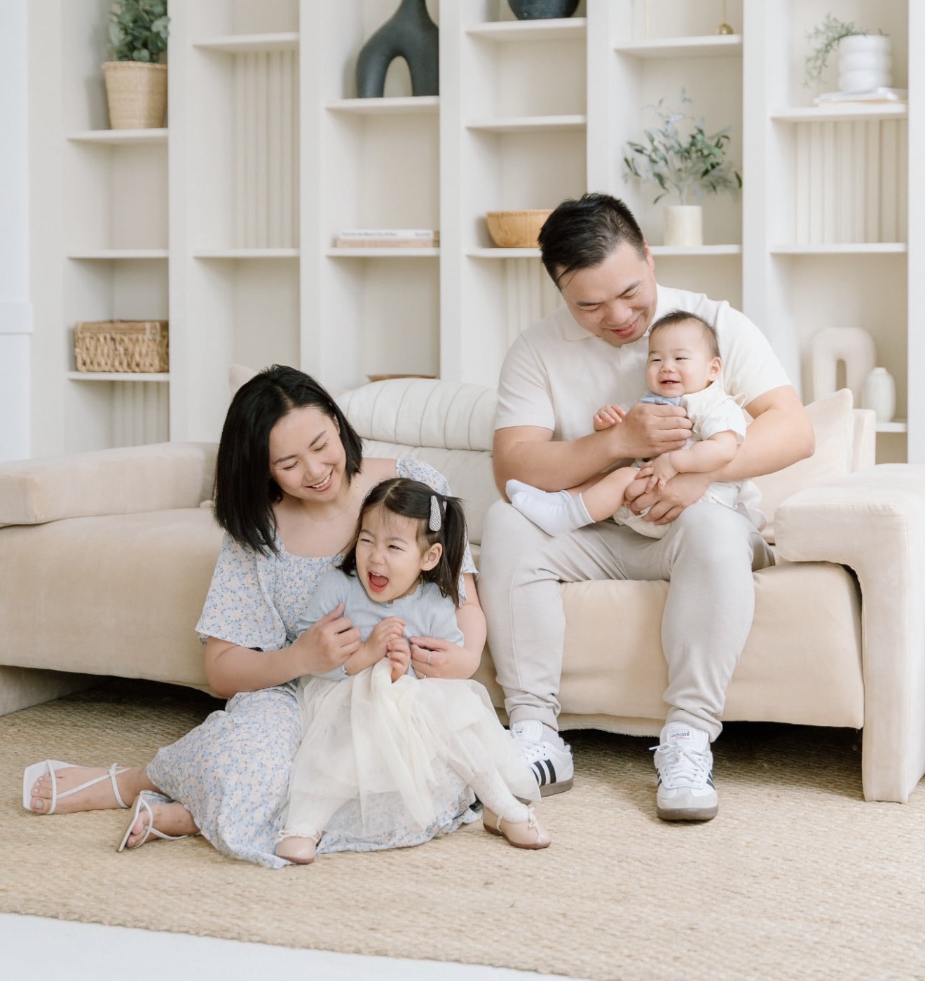 Amy with her husband and two children
